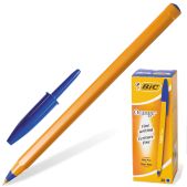 Ручка шариковая Bic 8099221 Orange, корпус оранжевая, синие детали, толщина письма 0.36мм, синяя