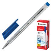 Ручка шариковая Brauberg 141707, трехгранная, корпус прозрачный, 1мм, синяя