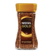Кофе растворимый Nescafe Gold, сублимированный, 95г, стеклянная банка