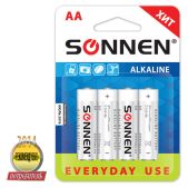 Батарейка AA Sonnen 451085 LR6 Everyday use, алкалиновая, 1.5В 4шт