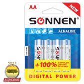 Батарейка AA Sonnen 451094 LR6 Digital Power, Супералкалиновая, 1.5В в блистере 4шт