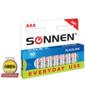 Батарейка AAA Sonnen 451089 LR03 Everyday use, алкалиновая, 1.5В в блистере 10шт