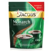 Кофе растворимый Jacobs Monarch сублимированный, 150г, мягкая упаковка, ш/к 44198