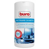 Салфетки Buro BU-TSCREEN туба, LCD.100шт/оптика/экраны