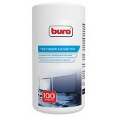 Салфетки Buro BU-Tscrl для мониторов и оптики, (туба 100шт)