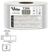 Бумага туалетная Veiro T204 (Q2) Comfort, 2-х слойная, (диспенсер 600164, 601663,-664), 170м, комплект 12шт