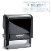 Оснастка для штампа Trodat 4913 P4, оттиск 58x22мм синий, подушка в комплекте, корпус черный