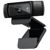 Веб-камера Logitech 960-001055 Pro C920 Full HD 1080p, USB 2.0, 1920x1080, 15Mpix foto, автофокус, Carll Zeiss, Mic, черная