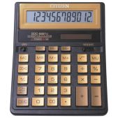 Калькулятор настольный 12 разрядов Citizen SDC-888TIIGE Gold, двойное питание, 205х159мм