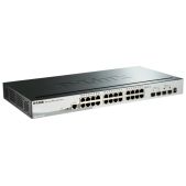 Коммутатор D-Link DGS-1510-28XMP/A1A Gigabit Stackable SmartPro with 24 10/100/1000Base-T PoE ports and 4 10G SFP+ ports