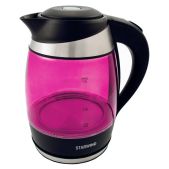 Чайник Starwind SKG2214 1.8л. 2200Вт розовый (корпус: стекло)