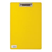 Доска-планшет Brauberg 222662 Comfort с верхним прижимом A4, 23x35см, картон ПВХ, желтая