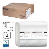 Салфетки Veiro NV211 Professional Comfort, 2-х слойные, белые, 21х16.2, V, (диспенсер 601680), 220шт, комплект 15шт