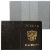 Обложка для паспорта ДПС 2203.В-107 вертикальная ПВХ, цвет черный