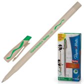 Ручка Пиши-стирай шариковая Paper Mate S0183001 Replay, корпус бежевый, 1.0мм, зеленая