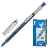 Ручка гелевая Pilot BL-SG-5 Super Gel, корпус прозрачный, толщина письма 0.3мм, синяя