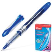 Ручка роллер Beifa RX302602-BL корпус бело-синий, толщина письма 0.33мм, синяя