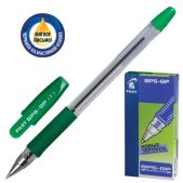 Ручка шариковая Pilot BPS-GP-F, на масляной основе, корпус зеленый, с резиновым упором 0.32мм, зеленая