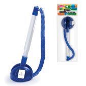 Ручка шариковая настольная Beifa AP8863-BL на липучке, корпус прозрачный/синий, 0.7мм, AP8863-BL, синяя