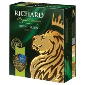 Чай зеленый Richard Royal Green 100 пакетиков по 2г, ш/к 50603