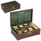 Набор чая Greenfield 96 пакетиков (8 вкусов по 12 пакетиков) в деревянной шкатулке, 177.6г, ш/к 04636