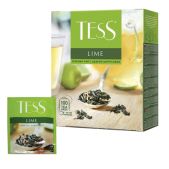 Чай зеленый Tess Lime с цедрой цитрусовых, 100 пакетиков по 1.5г, ш/к 09204