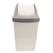 Ведро-контейнер для мусора 25л Idea М 2463 Свинг, качающаяся крышка (в58xш32xг28см), серый мрамор