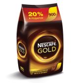Кофе растворимый Nescafe 12232003 Gold, сублимированный, 900г, мягкая упаковка
