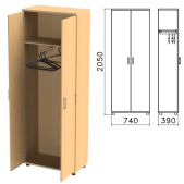 Шкаф для одежды Монолит ШМ49.1 (ш740xг390xв2050мм), цвет бук