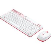 Комплект беспроводной (клавиатура + мышь) Logitech 920-008212 MK240 Nano Combo белый