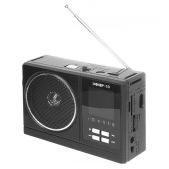 Радиоприемник портативный Джетт Эфир-10 бат.2хR20 не в компл., 220V, акб, USB, SD, SD, 2 светод.фон.