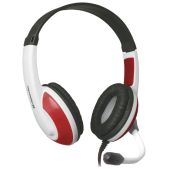Гарнитура Defender 64098 G-120 Warhead игровая красная + белая, кабель 2м