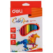 Карандаши цветные Deli ColoRun EC00110 трехгранные пластик 18 цветов