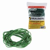 Резинки для денег Brauberg 440103, зеленые, натуральный каучук, 1000 г