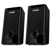 Колонки Sven SV-015176 SPS-318, пластиковые черные, акустическая система 2.0 (USB, мощность 2x2.5 Вт(RMS))