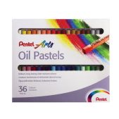 Пастель Pentel PHN4-36 Oil Pastels, масляная художественная 36 цветов, круглое сечение, картонная упаковка