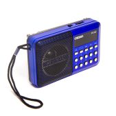 Радиоприемник портативный Сигнал РП-222 черный/синий USB SD