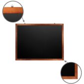 Доска для мела магнитная Brauberg 236893, 90х120см, черная, деревянная окрашенная рамка