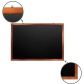 Доска для мела магнитная Brauberg 236895, 100х150см, черная, деревянная окрашенная рамка
