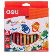 Масляная пастель Deli EC20120 Color Emotion шестигранные 24 цвета картон.кор./европод.