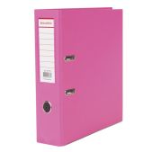 Папка-регистратор 80мм Brauberg 227195 с покрытием из ПВХ, с уголком, розовая