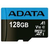 Карта памяти MicroSDXC 128Gb ADATA AUSDX128GUICL10A1-RA1 Premier A1 UHS-I Class 10 90/25 MB/s с адаптером