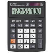 Калькулятор настольный 10 разрядов Staff STF-222-10 Plus, двойное питание, 138x103мм