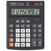 Калькулятор настольный 12 разрядов Staff STF-333 Plus, двойное питание, 200x154мм