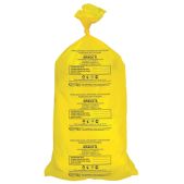 Мешки для мусора медицинские Аквикомп, комплект 20шт, класс Б (желтые), 100л 60х100см, 15 мкм