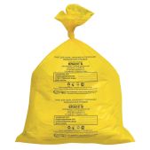 Мешки для мусора медицинские Аквикомп, комплект 50шт, класс Б (желтые), 30л 50х60см, 15 мкм