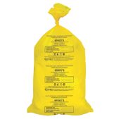 Мешки для мусора медицинские Аквикомп, комплект 50шт, класс Б (желтые), 80л 70х80см, 15 мкм