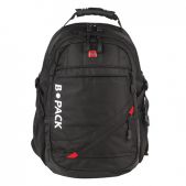 Рюкзак универсальный B-Pack S-01 226947 с отделением для ноутбука, влагостойкий, черный, 47х32х20см