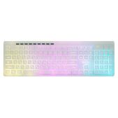 Клавиатура USB Oklick 490ML slim мультимедийная LED белая
