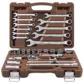 Набор инструментов Ombra 55516 OMT33S универсальный головки 1/2 DR, 8-32мм и аксессуары к ним, комбинированные ключи 8 22мм, 33 предмета